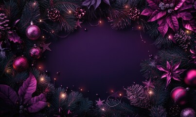 Poster - A purple background with a purple frame