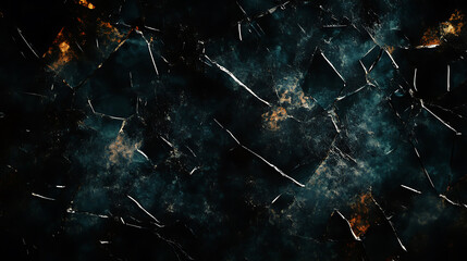 Poster - Broken glass overlay, Fractured display texture, Dark distorted crushed aged digital device screen with stains pattern dust scratches dirt
