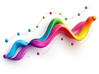 Poster - Economic graph with diagrams on the stock market Abstract vector white background for business