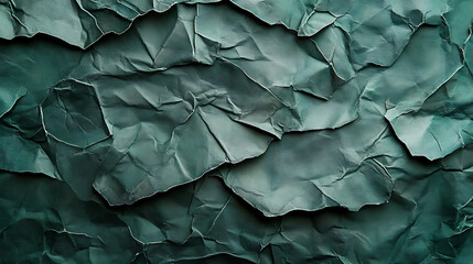 Poster - A green paper texture background offers an abstract dark green surface suitable for various design projects