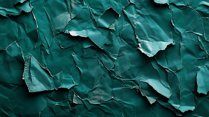 Poster - A green paper texture background offers an abstract dark green surface suitable for various design projects