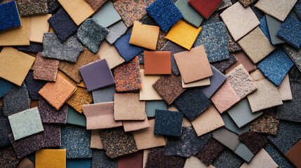Aufkleber - A pile of carpet tiles