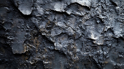 Poster - A rough black wall texture, providing a dark and concrete-like background