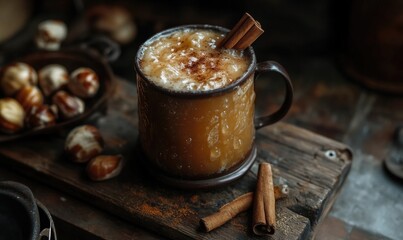 Poster - A mug of coffee with cinnamon on top