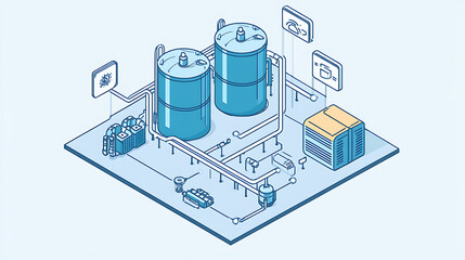 Aufkleber - Big Data Structuring and Map Reduce Process Illustration