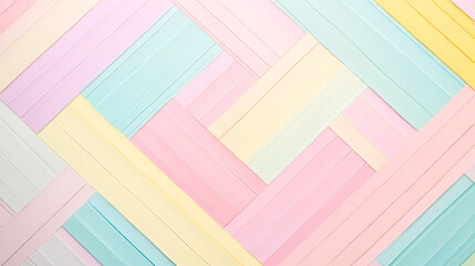 Aufkleber - Cute pastel colorful herringbone pattern background with stripes and lines Soft color geometric texture for nursery wallpaper