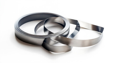 Aufkleber - Strip coil of aluminum tape on a white background