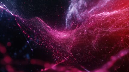 Poster - High tech futuristic technology abstract technology particle mesh style background