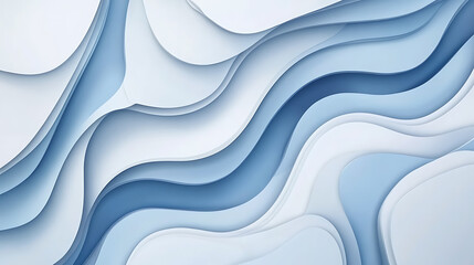 Aufkleber - Blue and white background with curved lines, corporate style web banner