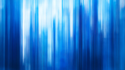 Poster - A blue city skyline made of vertical lines, photography, long exposure