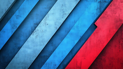 Aufkleber - Abstract background with blue and red gradients, geometric shapes, diagonal lines modern look