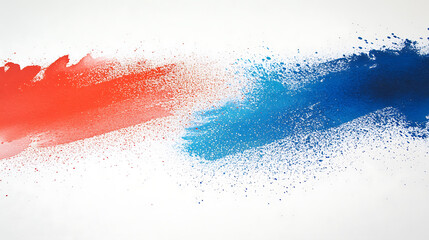 Aufkleber - Spray paint gradient from red to blue on a white paper background