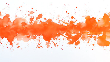 Poster - Abstract blue and orange watercolor brush strokes, artistic background illustration