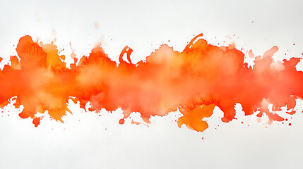 Leinwandbilder - Abstract blue and orange watercolor brush strokes, artistic background illustration