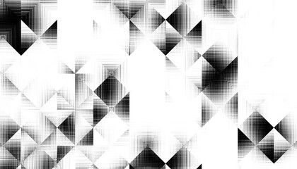 Leinwandbilder - Modern abstract transparent background texture with layers of black and gray transparent material in triangle diamond and squares shapes in