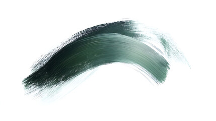 Poster - Green brush stroke isolated over white background