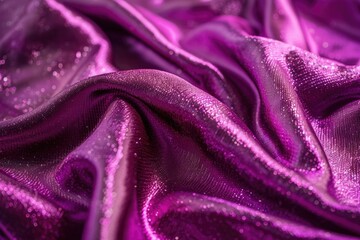 Poster - A detailed shot of a vibrant purple material with a metallic sheen, ideal for uses such as product photography or graphic design
