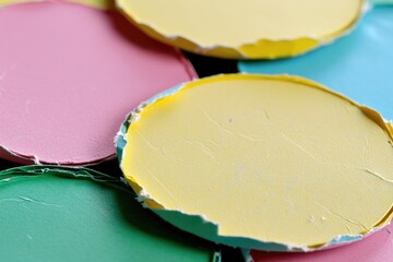 Poster - A detailed view of vibrant, multicolored circular shapes