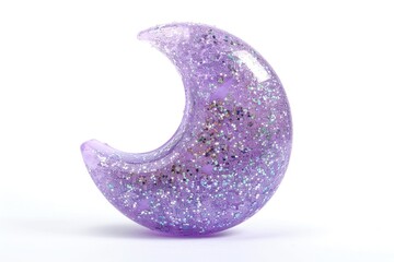 Poster - Close-up shot of a purple object on a white background, suitable for use in design and photography projects
