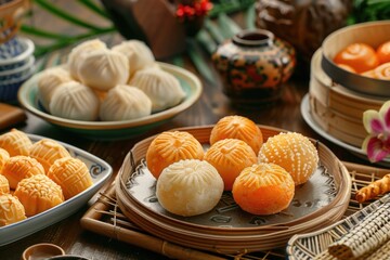 Poster - Various dishes and snacks on a table