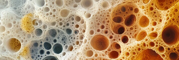 Poster - this view showcases various cellular structures featuring diverse shapes and colors, highlighting th