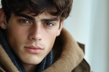 Poster - A close-up shot of someone wearing a coat