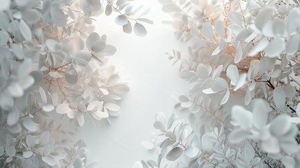 Poster - A bouquet of pure white flowers captured in a close-up shot