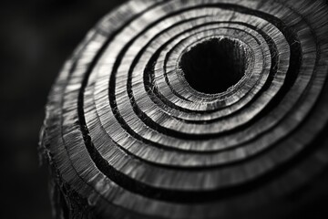 Poster - A close-up shot of a wooden plank in black and white