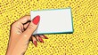 © Ева Поликарпова - A woman's hand holds a blank business card, suitable for use in presentations, marketing materials or as a prop in still life photography