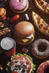 Poster - Various dishes and treats displayed on a table