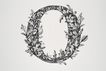 Poster - A minimalist illustration of the letter O in black and white
