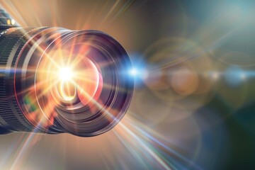 Poster - A detailed view of a camera's lens showing its inner mechanisms