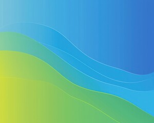 Wall Mural - a smooth gradient background transitioning from blue to green, embodying calm and serenity