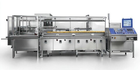 Poster - Industrial Food Processing Machine with Conveyor Belt