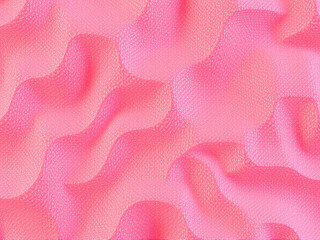 Textured pink background featuring wavy patterns creating a soft and visually appealing surface ideal for design projects