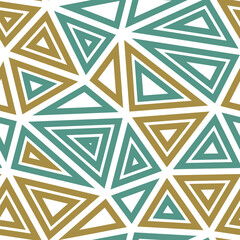Poster - Abstract pattern of triangles. Multiple repeated inner triangles. Big shape size. Multicolored style. Seamless pattern. Amazing vector tiles. Modern vector illustration.