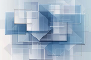 Fototapete - Abstract background showing overlapping blue and grey squares creating modern design