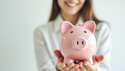 Saving Money Concept with Piggy Bank