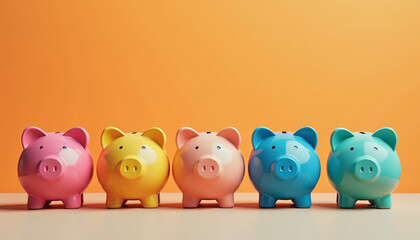 Colorful Piggy Banks for Savings