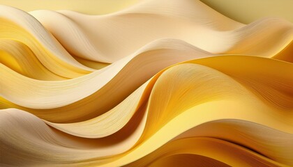 Wall Mural - Abstract image of flowing, golden-yellow waves. The warm, inviting colors create a luxurious and serene mood. Perfect for backgrounds or design projects.