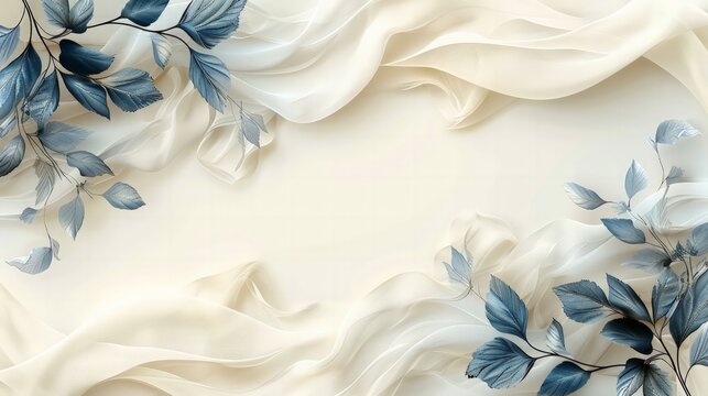A banner template featuring a subtle, elegant pattern with a wide white space in the center, providing a perfect area for text