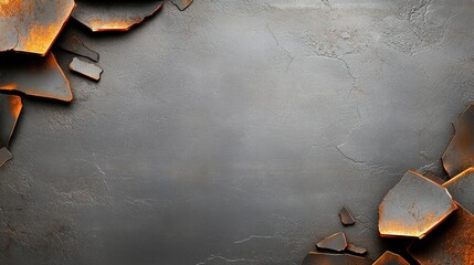 Aufkleber - Close-up of rough, weathered metal texture background with scratches and imperfections, perfect for industrial or rustic designs, set on a clean white background.