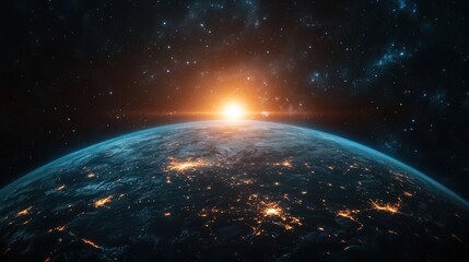 Wall Mural - neon earth astronomy universe outdoors.