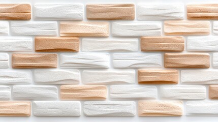 Poster - brick texture background with detailed patterns and subtle surface variations, perfect for architectural or design projects, set on a white background.