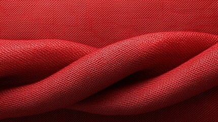 Poster - red fabric texture background with smooth, plush fibers perfect for dynamic and luxurious designs.