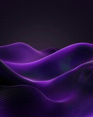 Poster - Abstract glowing violet color gradient poster banner header backdrop design on purple black grainy background