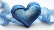 © peppastocker - PNG Elegant blue heart ribbon