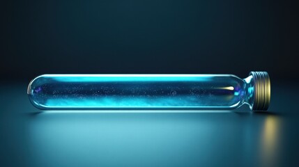 Poster - a science laboratory test tube, a piece of lab equipment for medical research