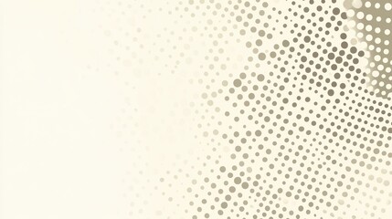 Poster - cream background with halftone dotted pattern. the background has a soft cream color and a textured,