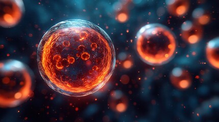 Wall Mural - Background with bubbles of cosmic plasma illuminating the dark universe, stars twinkling in the distance. Generative AI